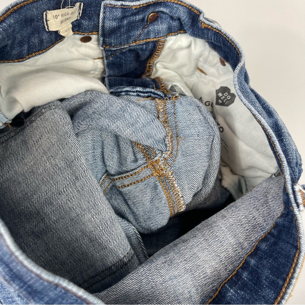 Madewell 10" High Rise Skinny Jeans Cutout Tulip Hem Edition  K5236 Size 25 - Picture 13 of 15